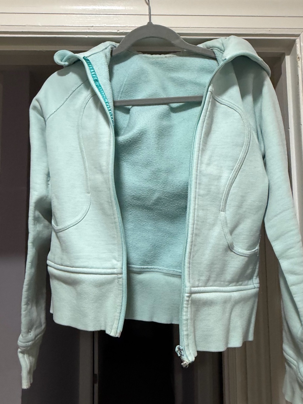 lululemon athletica Mint Green Hooded Zip Jacket